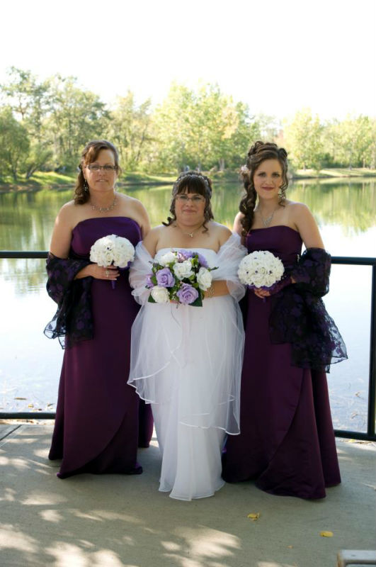 Lavender and Ivory Silk Rose Nosegay - Bridal Wedding Bouquet