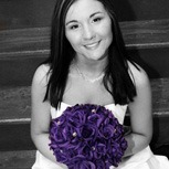 Purple Silk Rose Hand Tie (3 Dozen Roses) - Bridal Wedding Bouquet