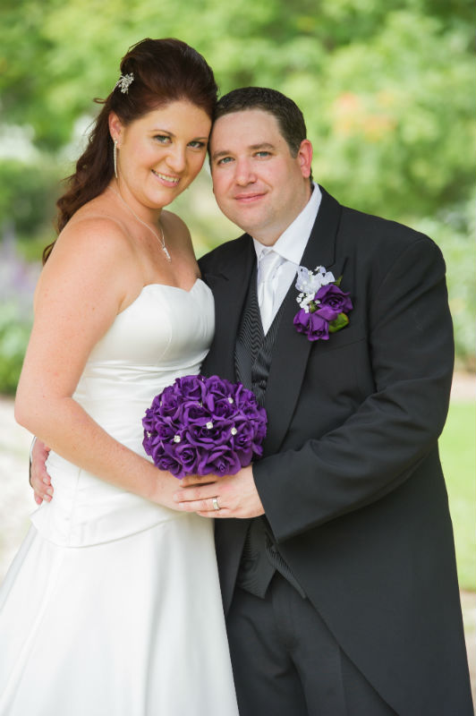 Purple Silk Bridal Wedding Bouquet