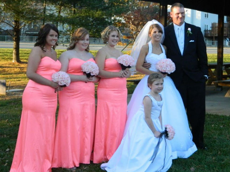 Pink Silk Rose Hand Tie (3 Dozen Roses) - Bridal Wedding Bouquet