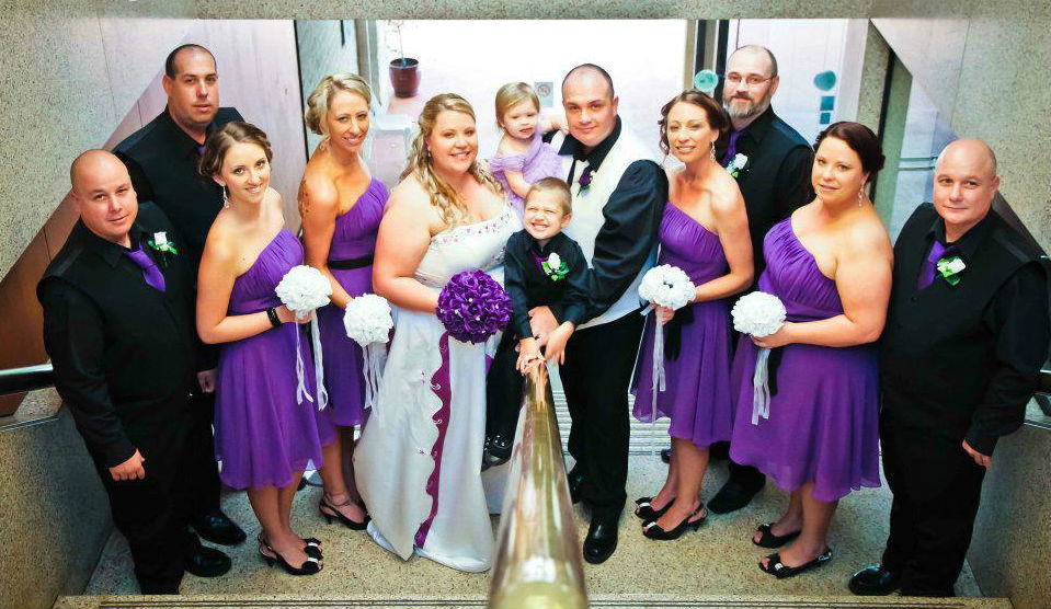 Purple Silk Bridal Wedding Bouquet