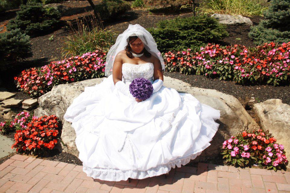 Purple Silk Bridal Wedding Bouquet