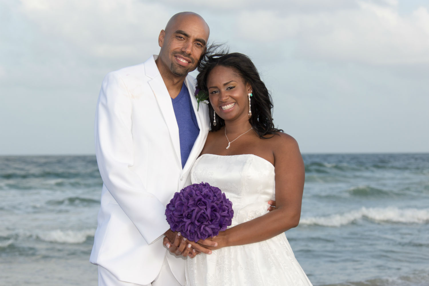 Purple Silk Bridal Wedding Bouquet