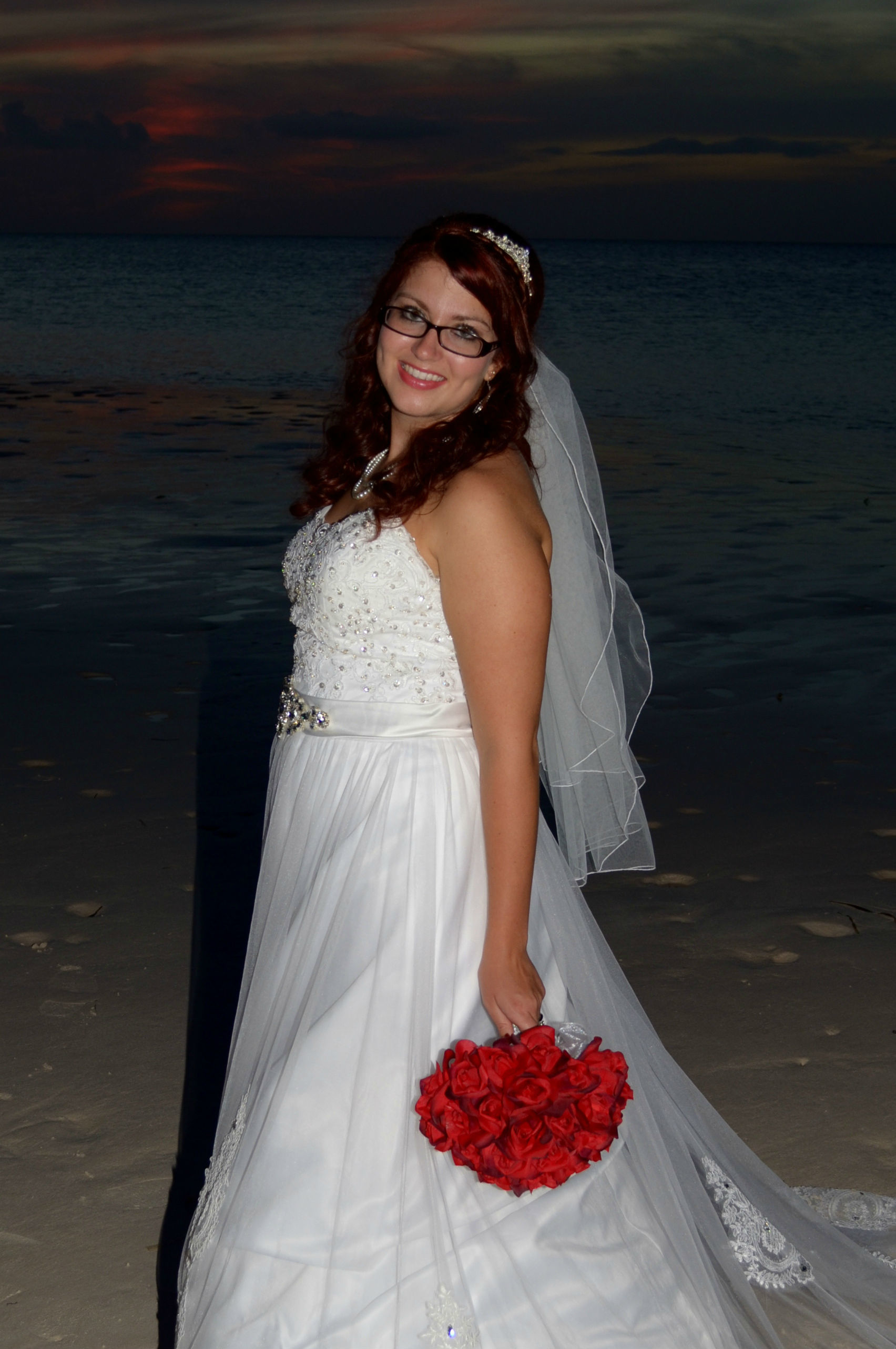 Red Silk Rose Bouquet